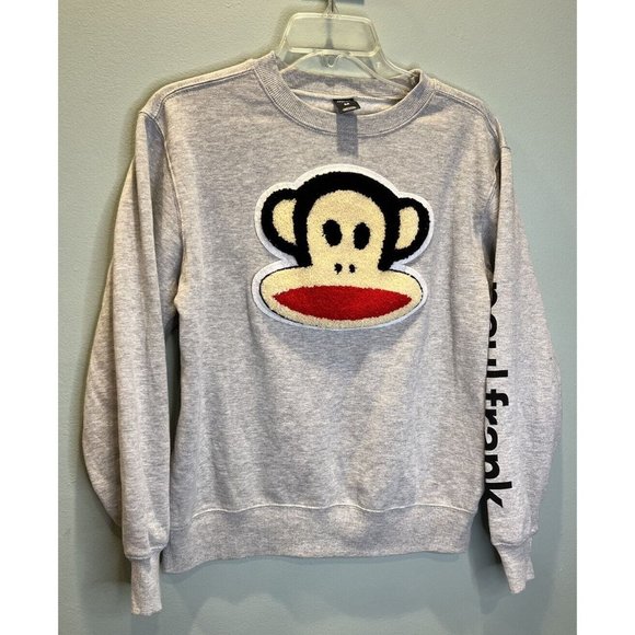 Paul Frank Sweaters - Juniors Size Medium Paul Frank Sock Monkey Gray Sweatshirt Round Neck